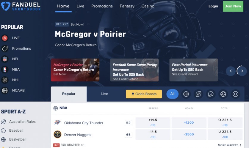 Betting at FanDuel Sportsbook